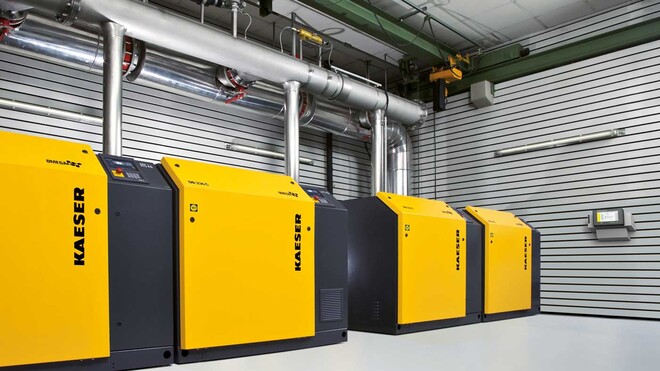 Станция с ротационни въздуходувки на KAESER KOMPRESSOREN.