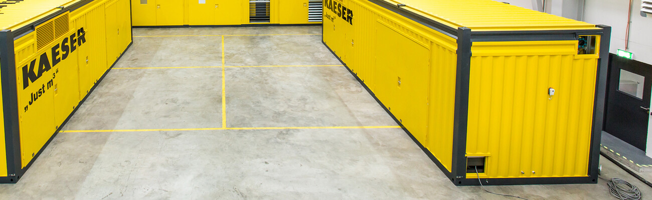 Три контейнерни станции за сгъстен въздух от Kaeser Kompressoren в Линц.