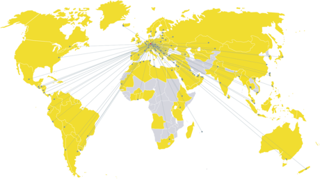 Международно присъствие на оборудването за сгъстен въздух на KAESER