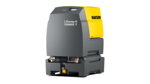 i.Comp 9 Tower T с интегрирани резервоари за сгъстен въздух и хладилен изсушител с до 570 l/min.